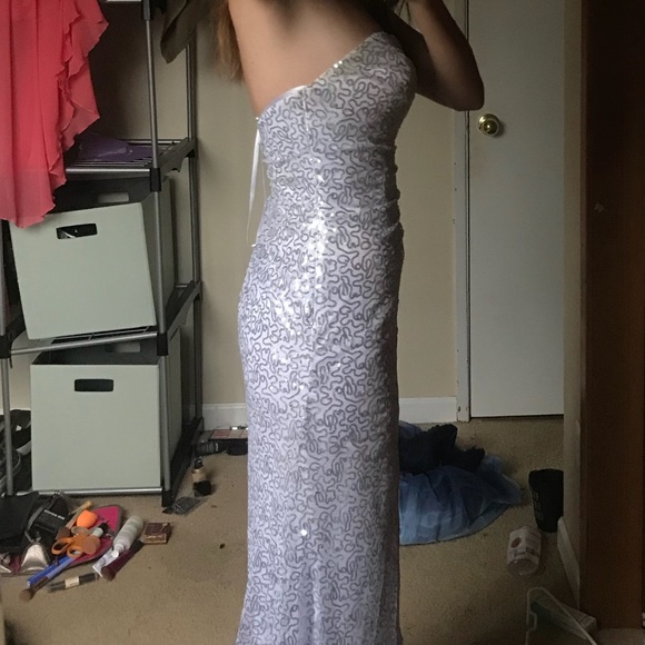 silver sequin gown - Picture 2 of 4